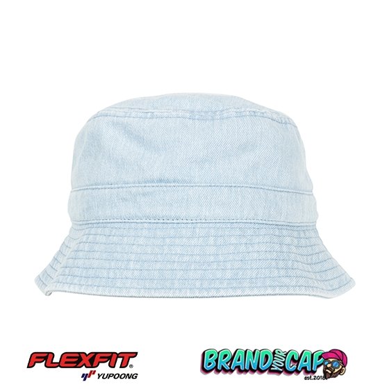 Flexfit Denim Bucket Hat - light blue - BrandYourCap.de