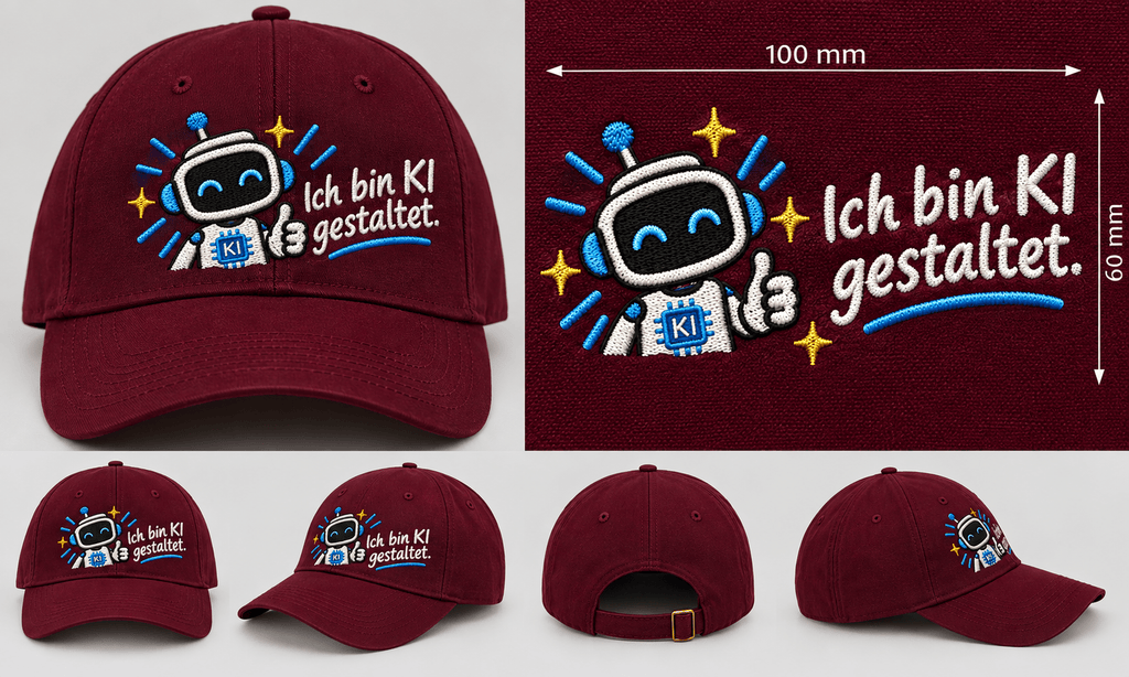 Ki erstellte Cap-Vorlage - BrandYourCap.de