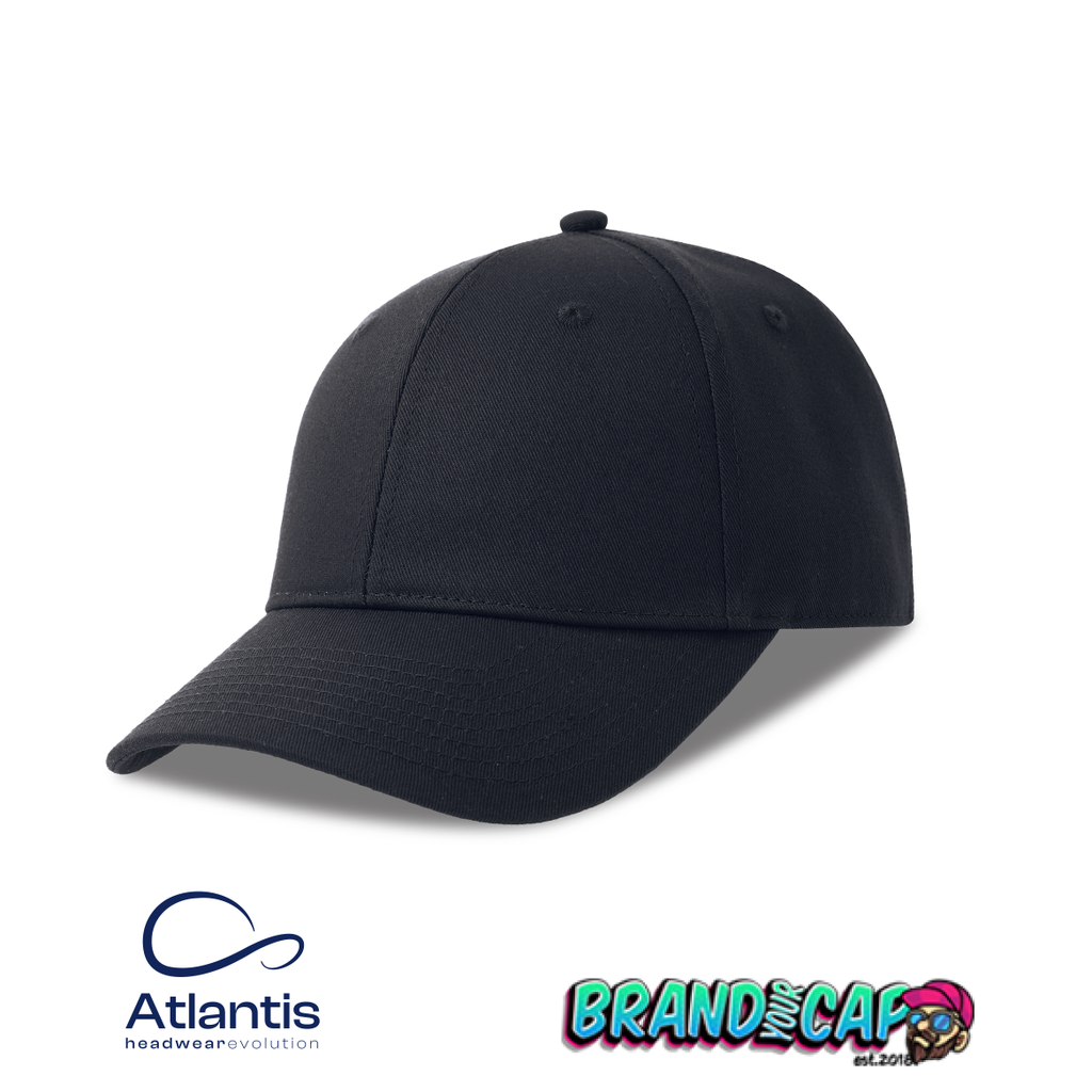 Atlantis twill Basecap recycled - schwarz