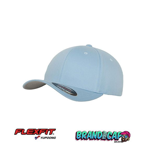 Flexfit Wooly Combed 6 - Panel Cap - Carolina Blue - BrandYourCap.de