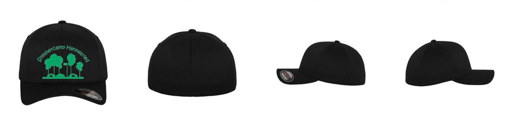Flexfit Wooly Combed 6 - Panel Cap - schwarz - BrandYourCap.de