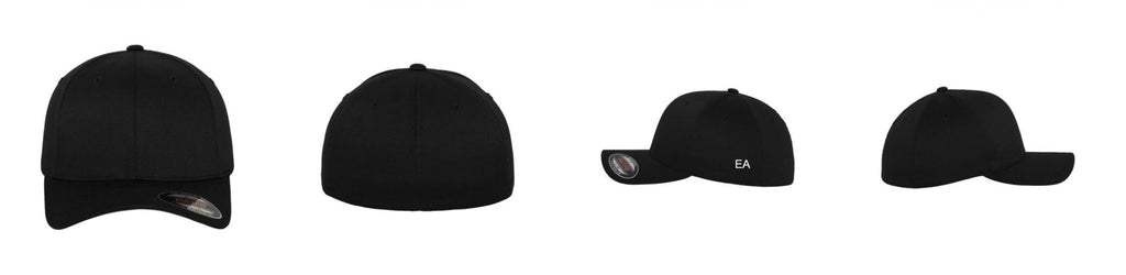 Flexfit Wooly Combed 6 - Panel Cap - schwarz / schwarz - BrandYourCap.de