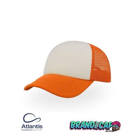 Rapper - Trucker Team Cap - white/orange - BrandYourCap.de