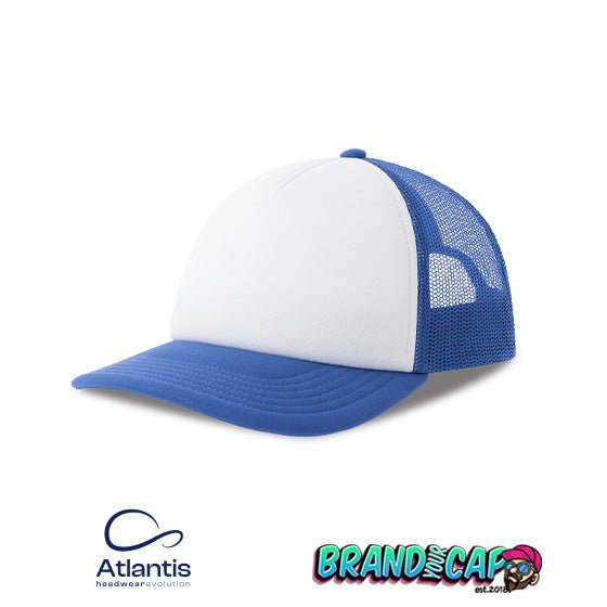 Rapper - Trucker Team Cap - white/royal - BrandYourCap.de