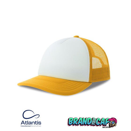 Rapper - Trucker Team Cap - white/yellow - BrandYourCap.de