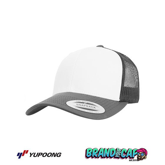 Retro Trucker Colored Front - darkgrey/weiß/darkgrey - BrandYourCap.de