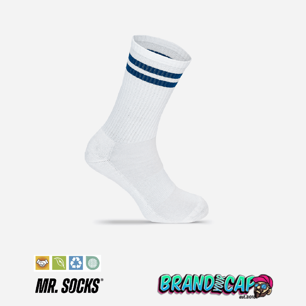 Tennis - Socken - weiß / navy - BrandYourCap.de