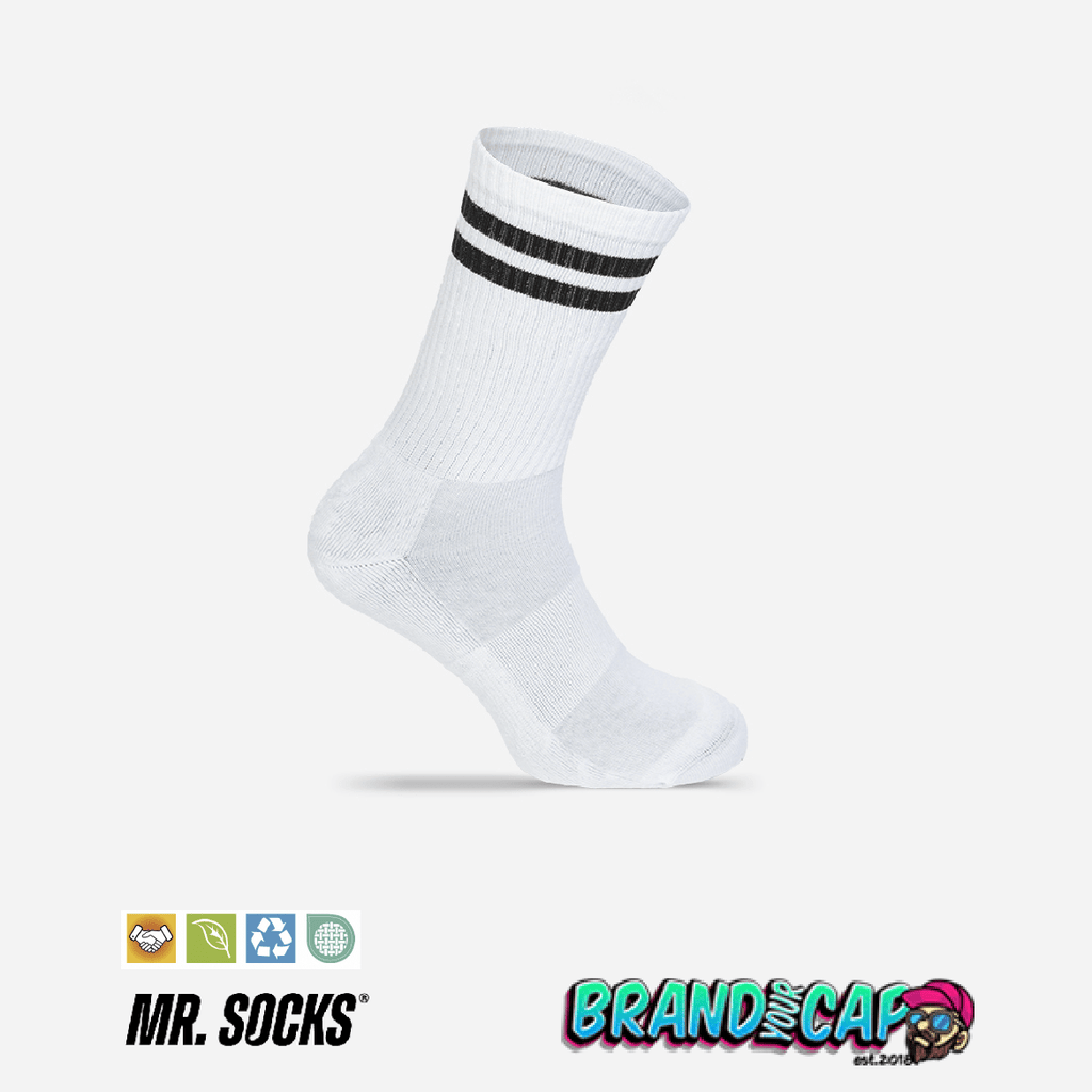 Tennis - Socken - weiß / schwarz - BrandYourCap.de