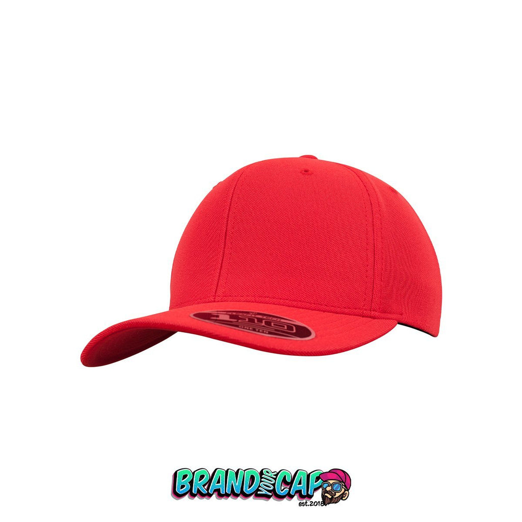 110 Cool & Dry Mini Pique 6-Panel - rot - BrandyourCap.de