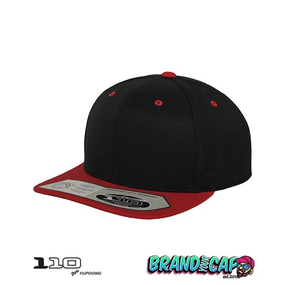 110 Fitted Snapback - black/red - BrandYourCap.de
