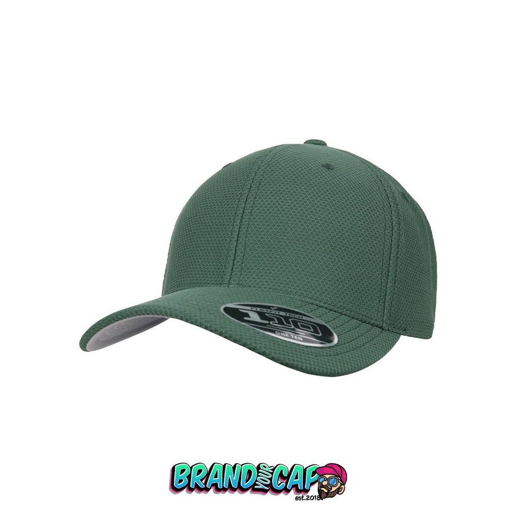110 Hybrid 6-Panel Basecap - grün - BrandyourCap.de