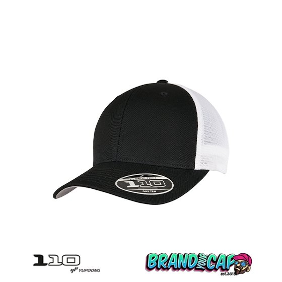 110 Mesh 2-Tone Cap - black/white - BrandYourCap.de