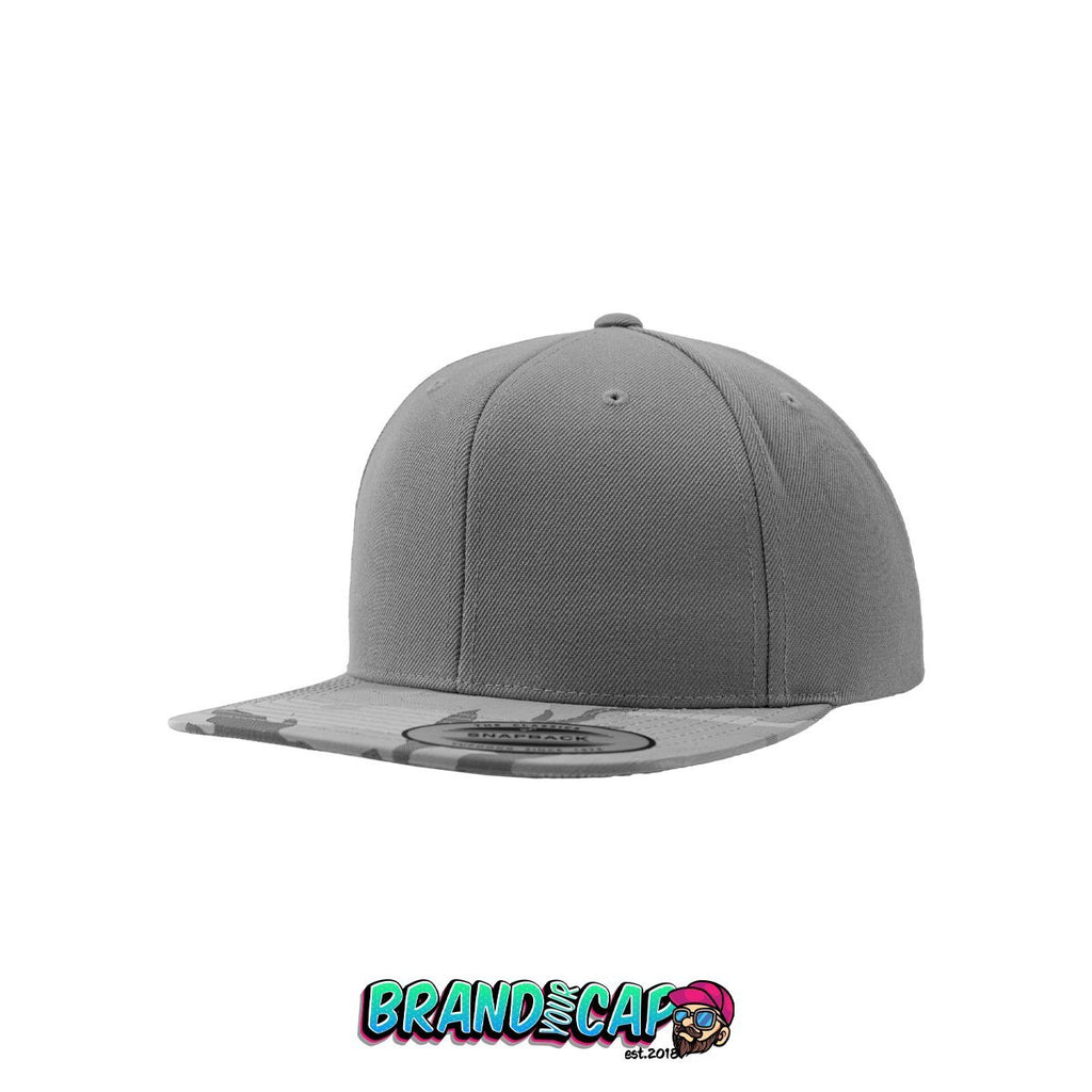 Camo Visor Snapback - silber - BrandyourCap.de