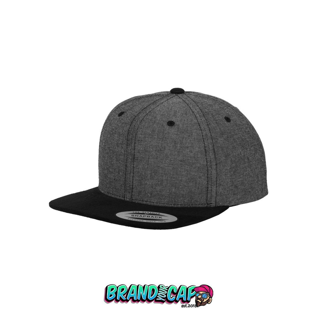 Chambray-Suede Snapback - schwarz - BrandyourCap.de