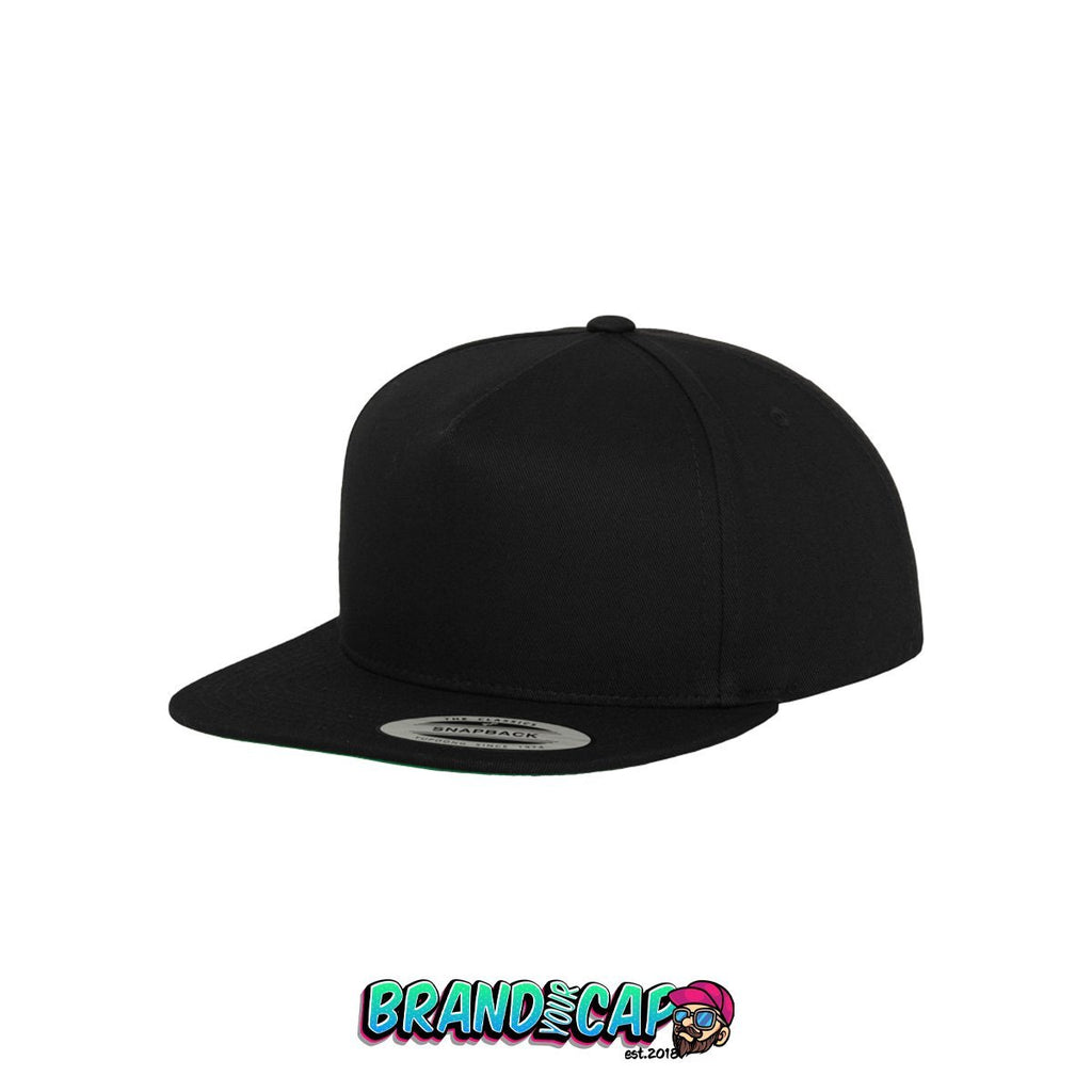 Classic 5 Panel Snapback - schwarz/schwarz - BrandyourCap.de