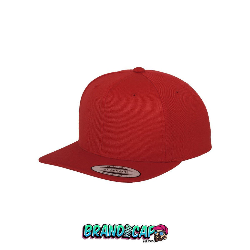 Classic 6 Panel Snapback - rot / rot - BrandyourCap.de