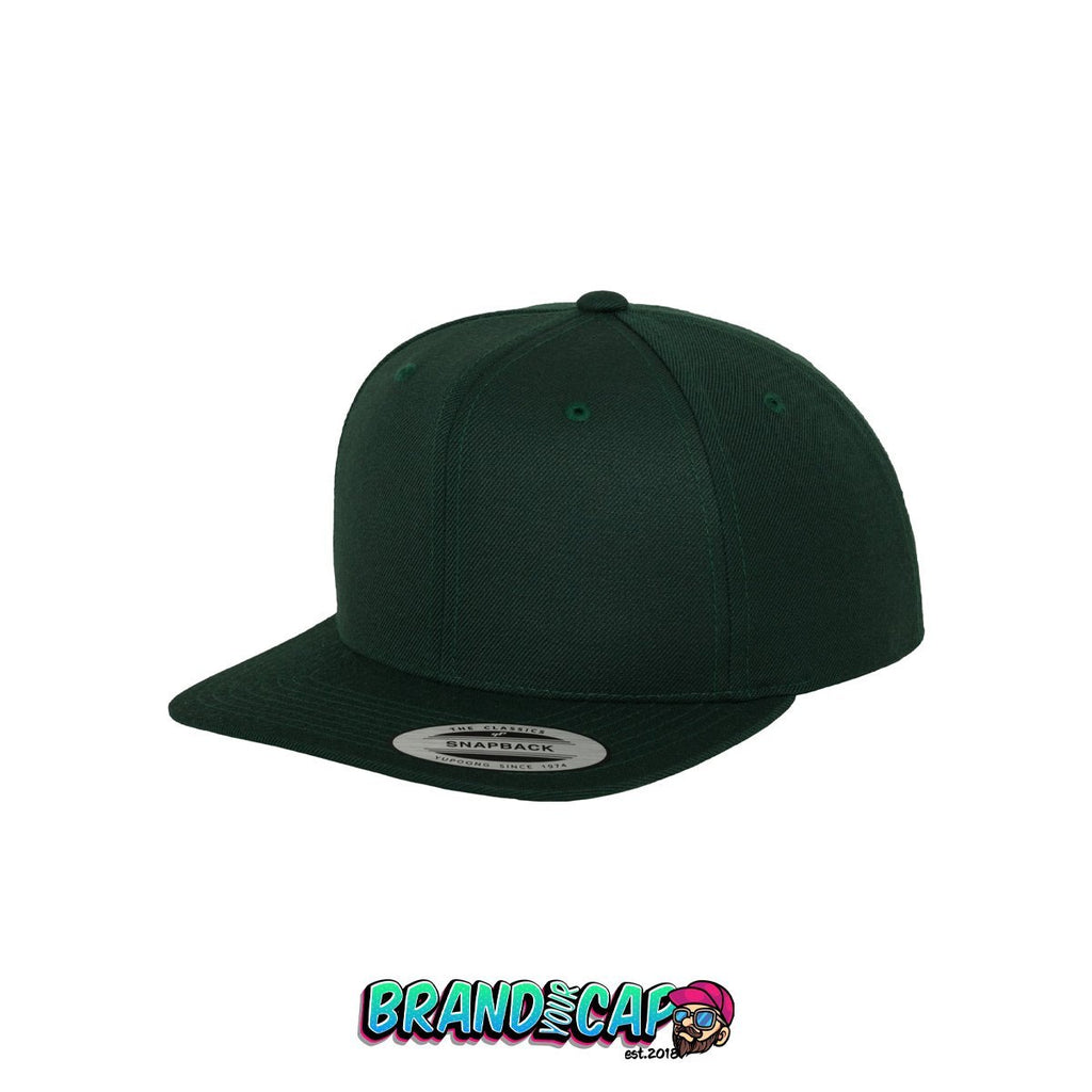 Classic 6 Panel Snapback - tannengrün - BrandyourCap.de