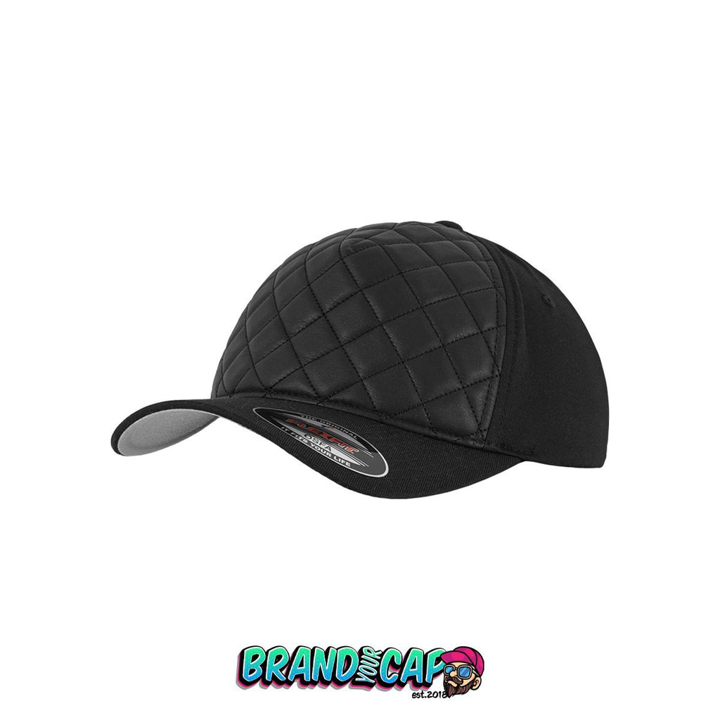 Diamond Quilted Flexfit - schwarz - BrandyourCap.de