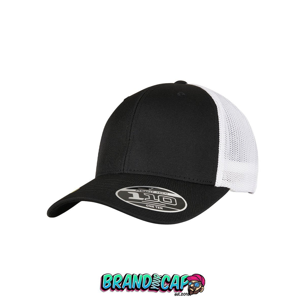 FLEXFIT 110 RECYCLED CAP 2-TONE - schwarz/weiß - BrandyourCap.de