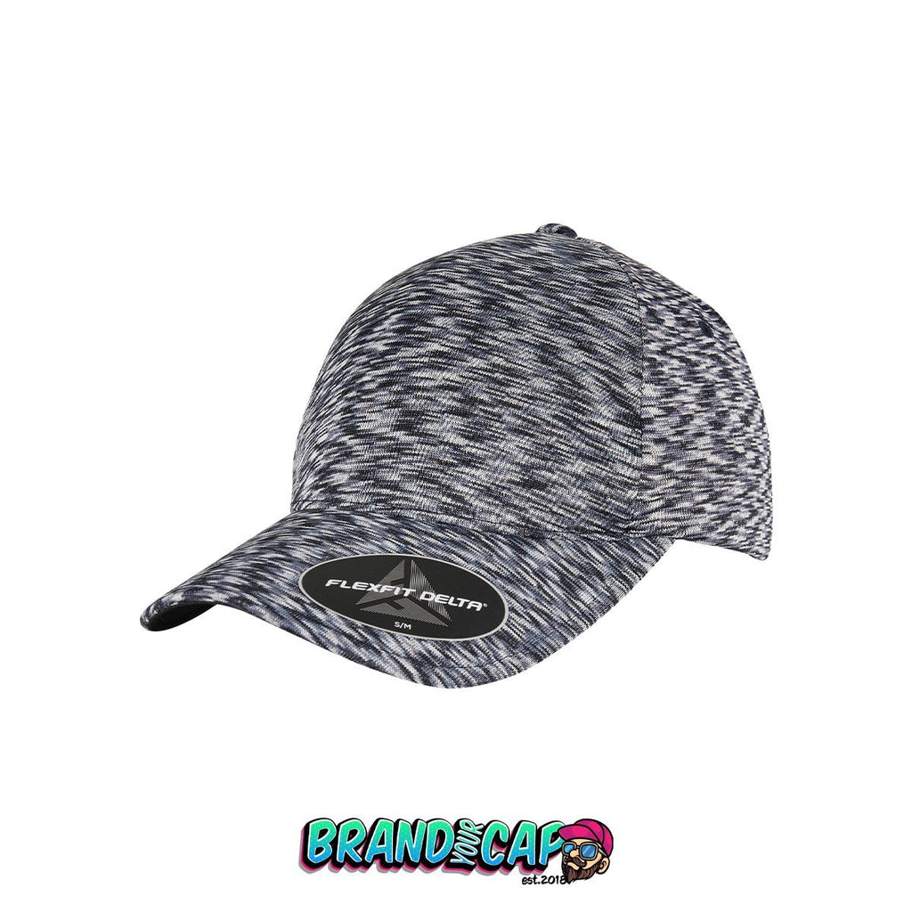 FlexFit Delta Unipanel Cap - melange navy - BrandyourCap.de