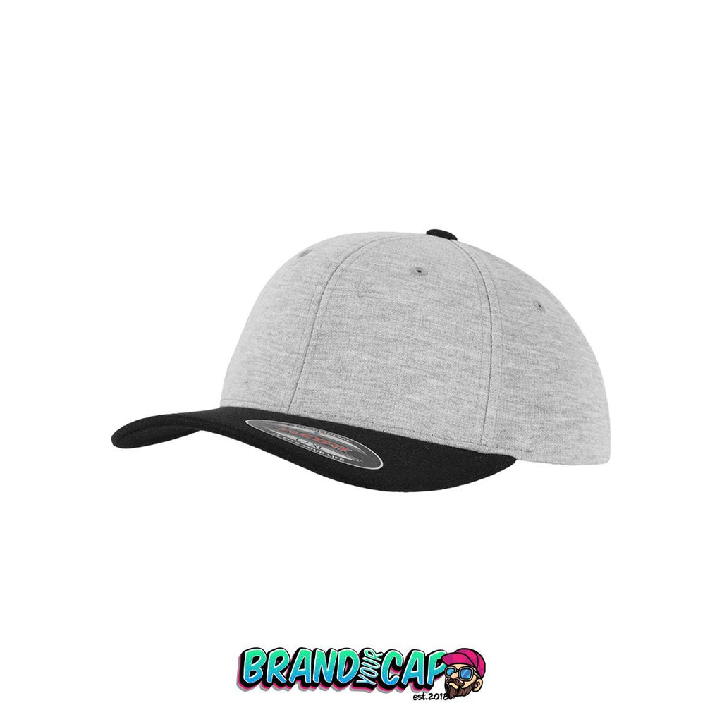 Flexfit Double Jersey 2-Tone - grau/schwarz - BrandyourCap.de