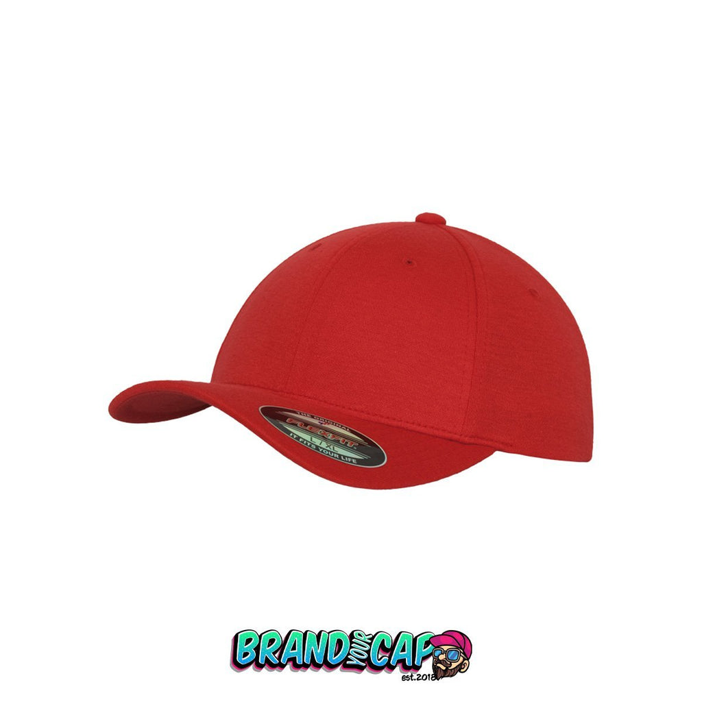 Flexfit Double Jersey - rot - BrandyourCap.de