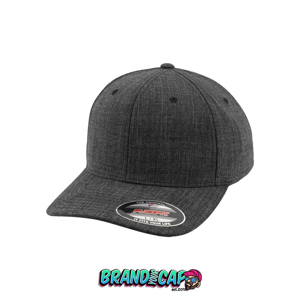 Flexfit Fine Melange - schwarz - BrandyourCap.de