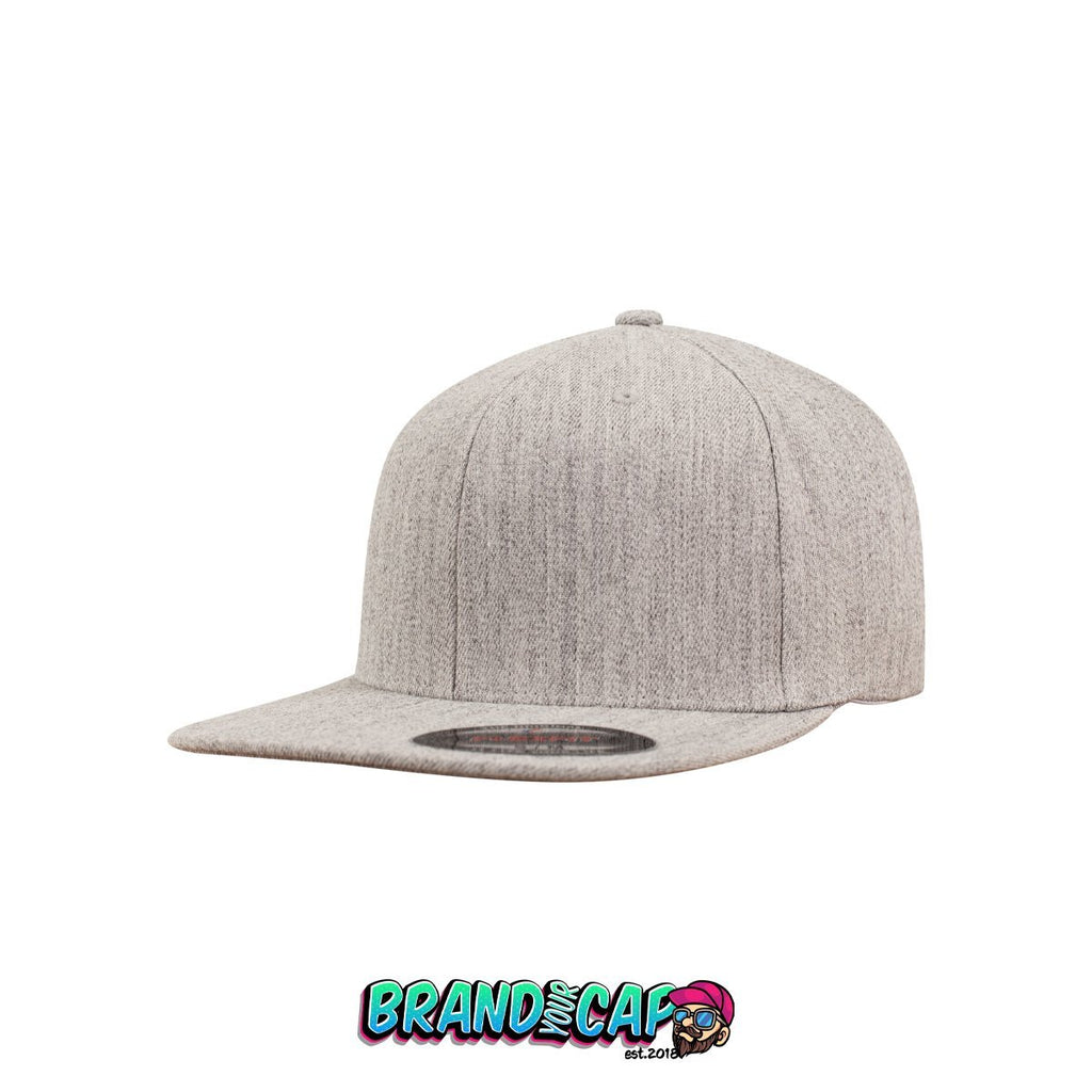 Flexfit Flat Visor - heather grau - BrandyourCap.de