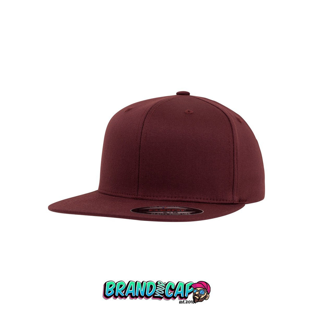Flexfit Flat Visor - maroon - BrandyourCap.de