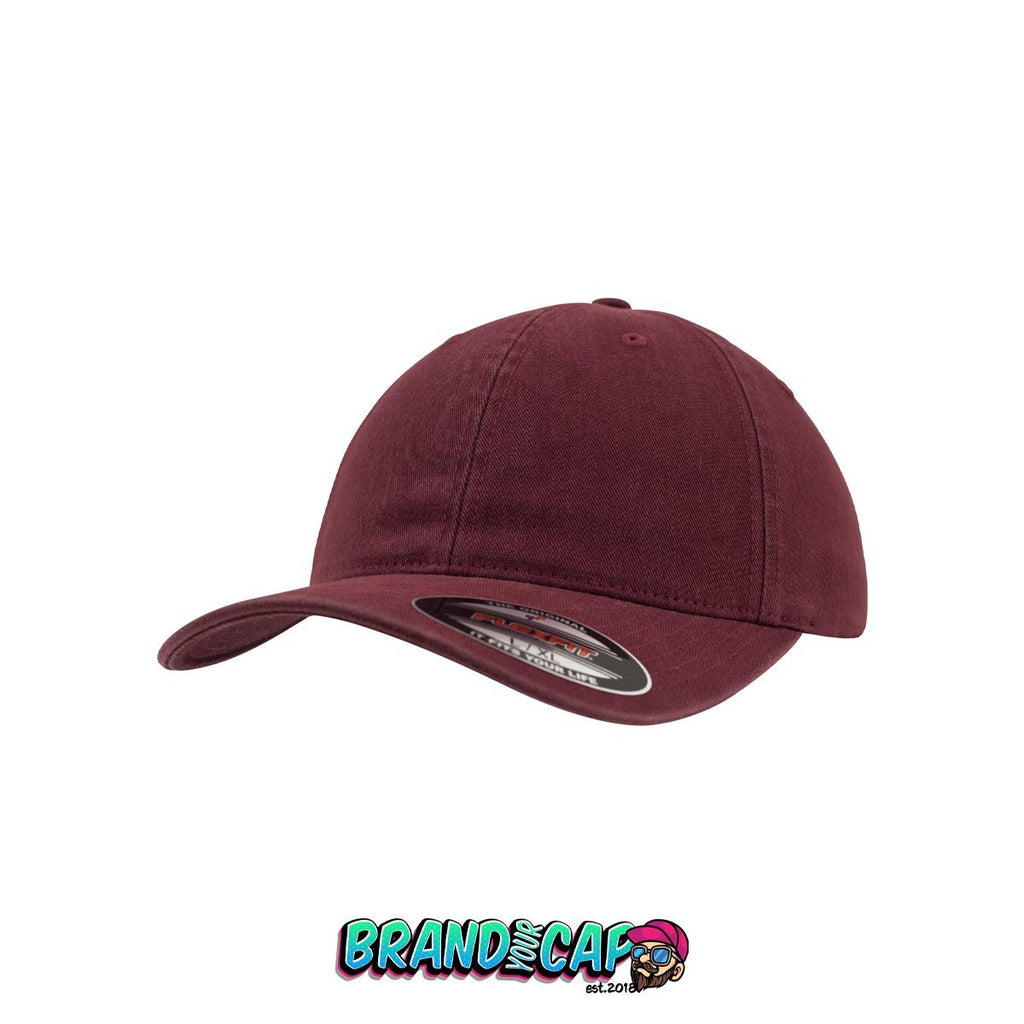 Flexfit Garment Washed Cotton Dad Hat - maroon - BrandyourCap.de