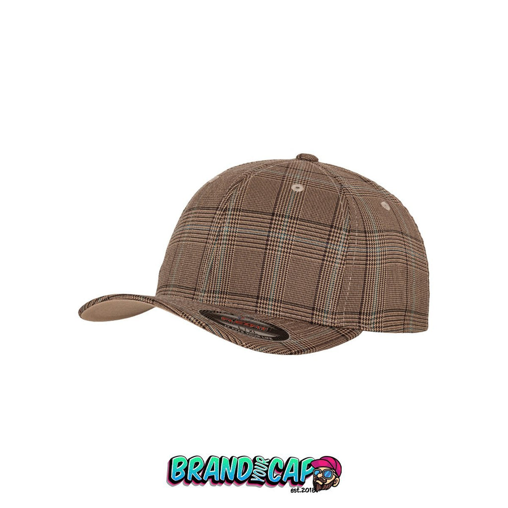 Flexfit Glen Check - braun/khaki - BrandyourCap.de