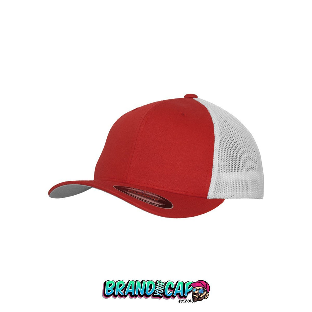 Flexfit Mesh Trucker 2-Tone - rot/weiß - BrandyourCap.de