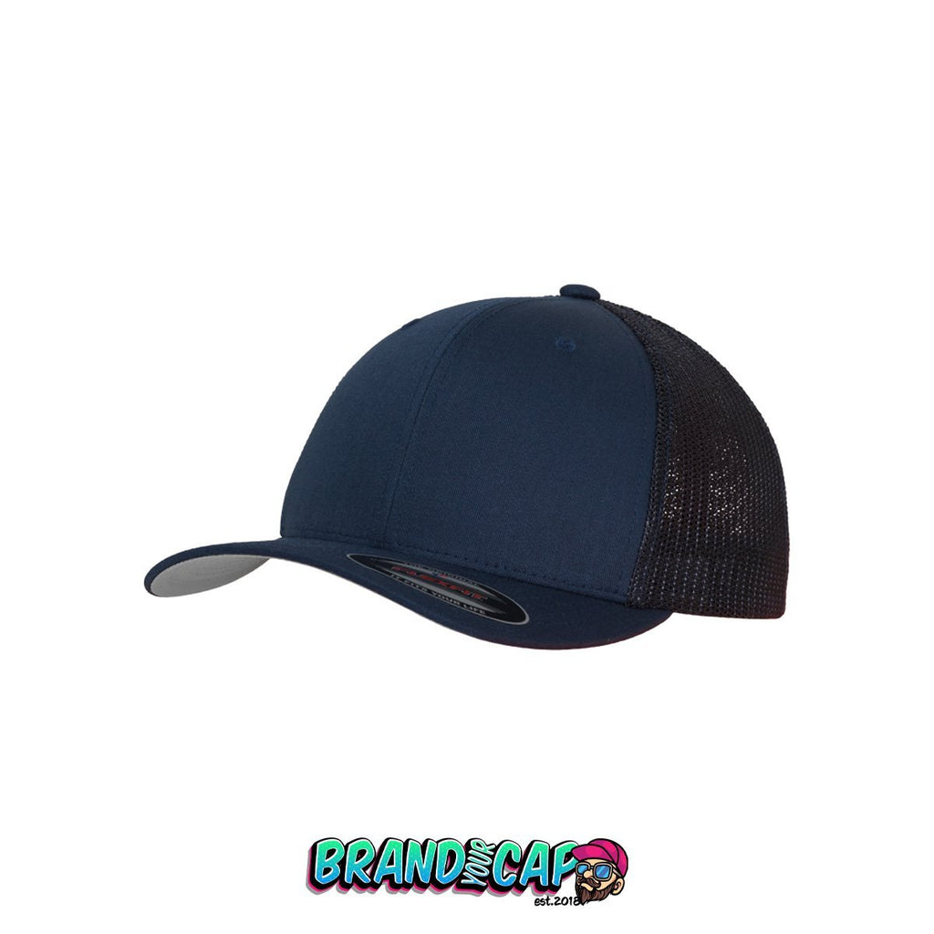 Flexfit Mesh Trucker - navy - BrandyourCap.de