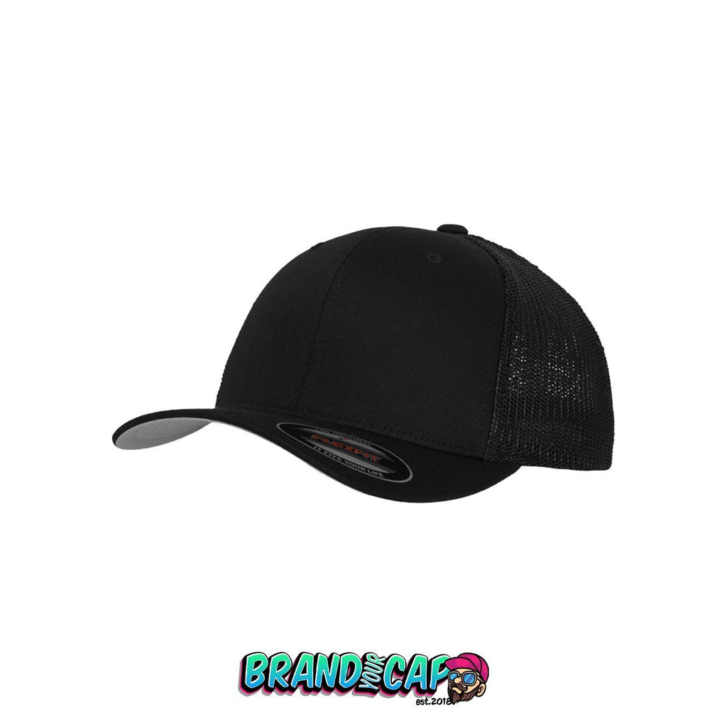 Flexfit Mesh Trucker - schwarz - BrandyourCap.de