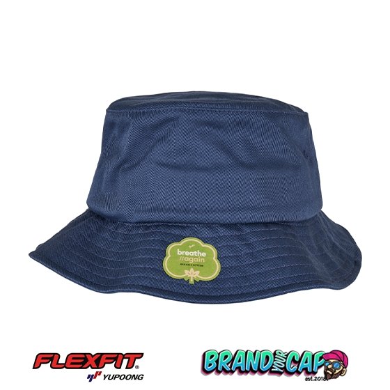 Flexfit Organic Cotton Bucket Hat - navy - BrandYourCap.de