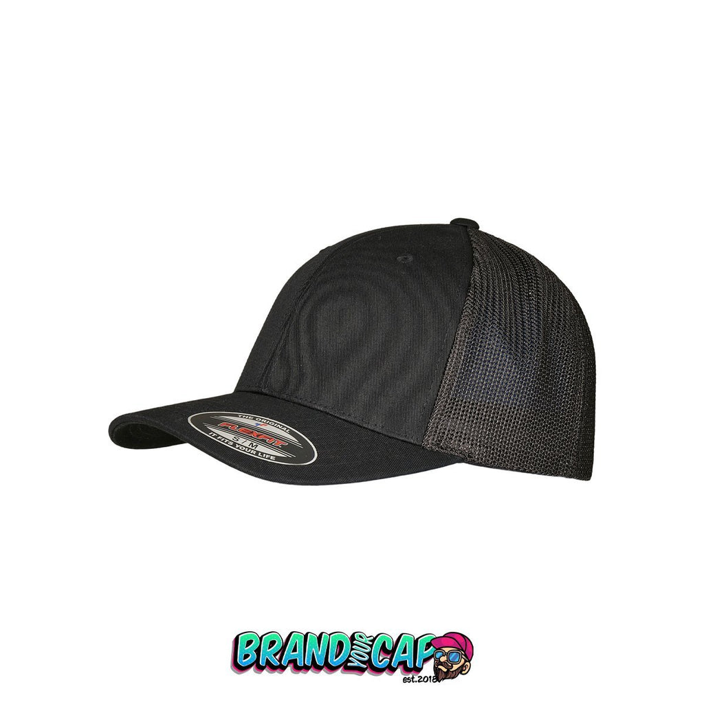 Flexfit Trucker Recycled Mesh® - schwarz/schwarz - BrandyourCap.de