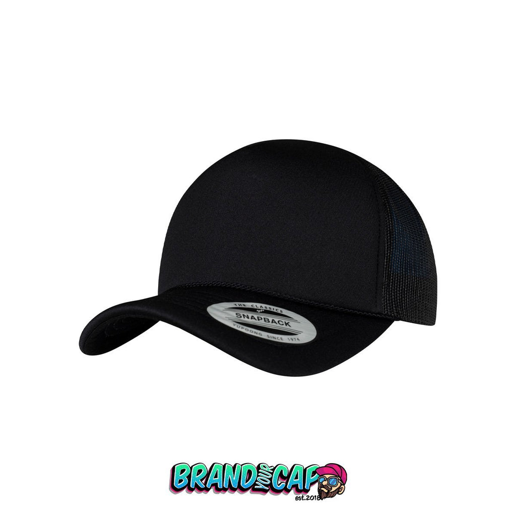 Foam Trucker Cap Curved Visor - schwarz - BrandyourCap.de