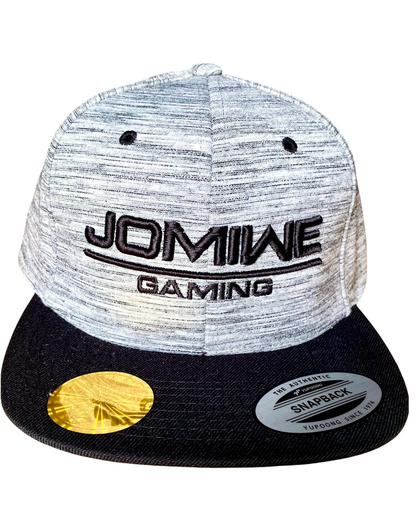 JOMIWE Gaming - Stripes Melange Crown 6-Panel Snapback - grau / schwarz - BrandYourCap.de