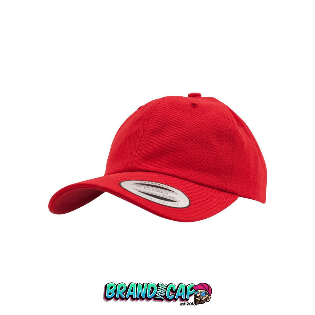 Low Profile Cotton Twill - rot - BrandyourCap.de