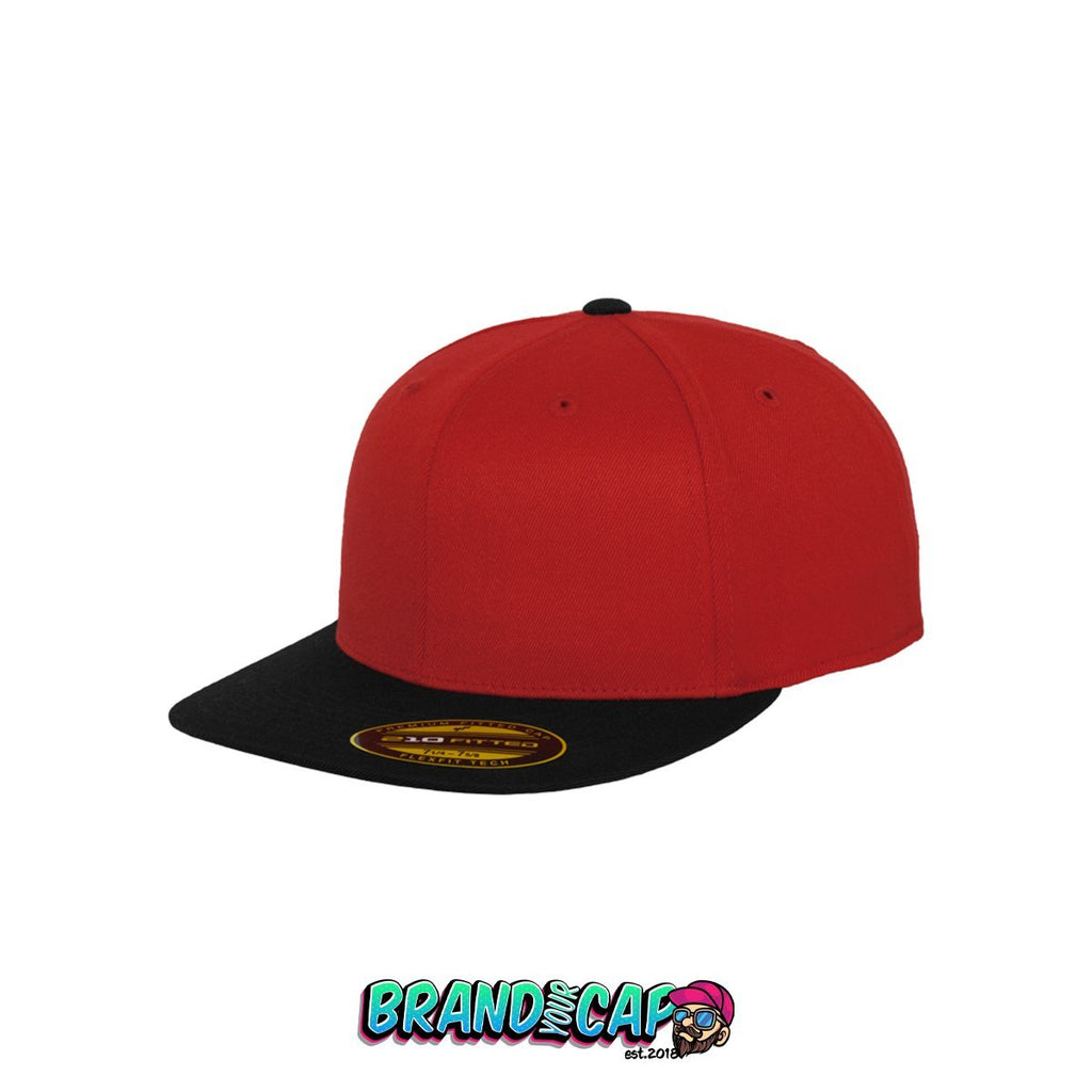 Premium 210 Fitted 2-Tone - rot / schwarz - BrandyourCap.de