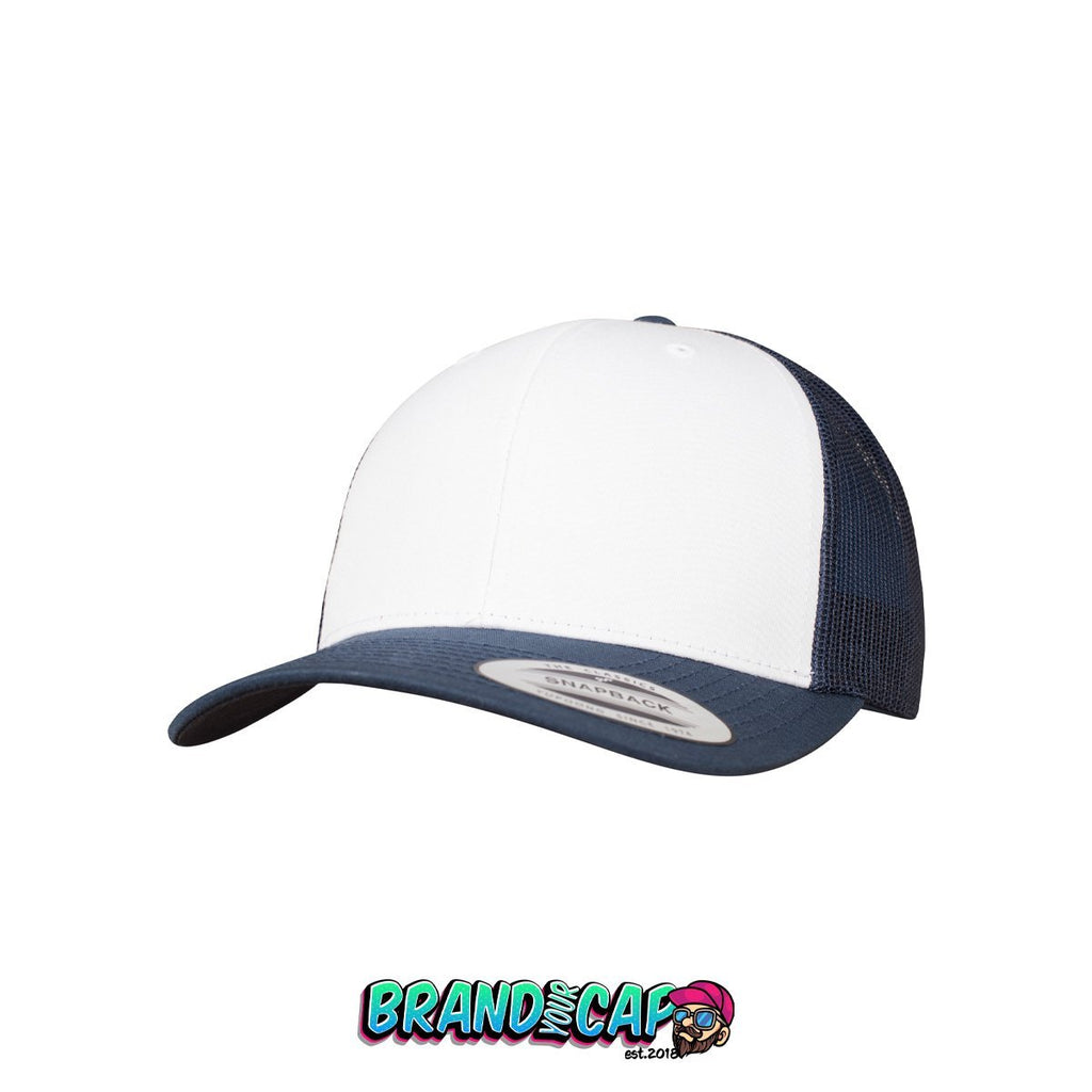 Retro Trucker Colored Front - navy/weiß/navy - BrandyourCap.de